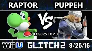 Glitch 2 Smash 4 - iQHQ | Raptor (Yoshi) Vs. 7Seas | Puppeh (Sheik) SSB4 Losers Top 8 - Smash Wii U