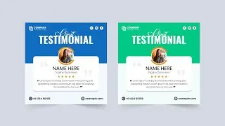 Customer Review Testimonial Template Free Download | Customer Work Review Template | Illustrator