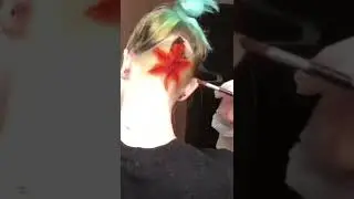 dyeing my hair for AUTUMN! (w/ a LEAF!!) #autumn  #youtubeshorts #haircolor