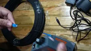 Extend Tenda F3 router 100 meters using HTB-3100 media converter Netlink 10/100 A/B