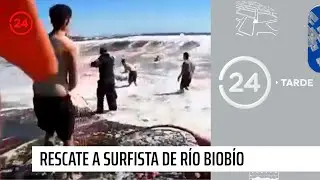 Armada rescata a surfista en desembocadura de r&iacute;o Biob&iacute;o | 24 Horas TVN Chile