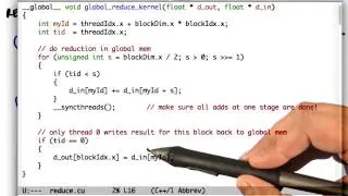 Reduction Using Global and Shared Memory - Intro to Parallel Programming
