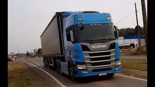 SCANIA R 450 AZUL CARRETA VANDERL&Eacute;IA NOMA TITANIUM SIDER 6 EIXOS