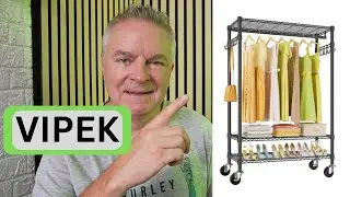 VIPEK R3 Plus Rolling Clothes Rack with Locking Wheels