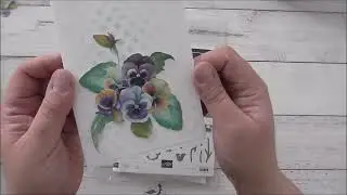 How to Make Two Pansy Cards with Different Techniques