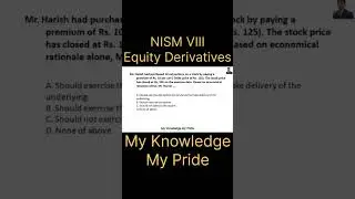 NISM VIII Equity Derivatives Question Shorts #nism #motivation #equityderivatives #exampreparation