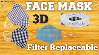 3D FACE MASK FILTER REPLACEABLE HOME MADE / MAKE FACE MASK /