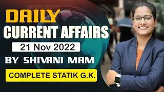 DAILY CURRENT AFFAIRS + COMPLETE STATIC GK || FOR NDA/CDS/AFCAT || FDA INDORE || BY SHIVANI MA'AM