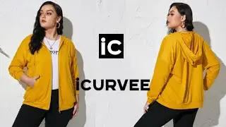 ICURVEE Plus Size Hooded Sweatshirt
