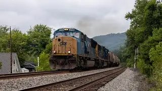 Heavy Train Action on the Ex. C&O New River Sub-Division (Day 2 of C&O in WV Trip) 7/9/2022