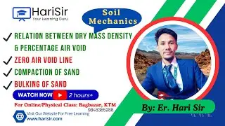 Relation between dry density & % air void, Zero Air Void Line, Sand Bulking,  By- Er. Hari Sir