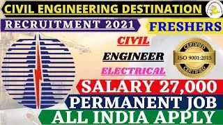 PGCIL | FRESHERS | Junior Engineer | Salary 27,000 | Permanent Job #RECRUITMENT CIVIL ENGINEER 2021
