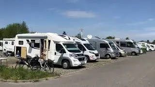 Wohnmobilstellplatz „Am Fischereihafen“ in Travemünde.