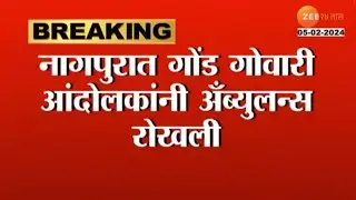 Nagpur ambulance stopped by protesters ऍम्ब्युलन्स रोखल्या, नागपुरात गोंड गोवारी आंदोलकांचा ठिय्या