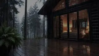 Deep Night Rain beside a Cozy Forest Cabin | Rain Ambience to Ease Insomnia and Sleep Better Tonight