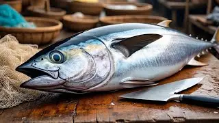 The Story of Fresh Tuna: From Fisherman to Market, cut by experts, ends up on the Dinner Table.