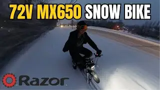 Electric Snow Bike Conversion Build Details - 72V Razor MX650
