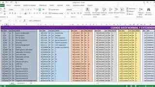 crear tabla codigo ascii en excel  parte 1