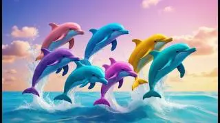 Five Little Dolphins Splash Splash Splash | Ocean Animals & Counting Song for Kids