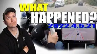 Обновление ПО Tesla 2022.4.5.21 | Что нового | Пытается обогнать автомобиль на полосе поворота