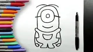 C&oacute;mo Dibujar y Colorear un Minion Paso a Paso F&aacute;cil para Ni&ntilde;os