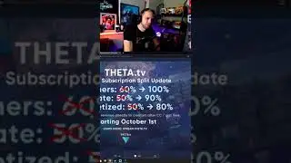 Theta.TV just sent its streamer sub split to the moon! #theta #thetatv #shorts #twitch