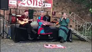 Angerspil Como Poden Sturm auf Zons 2024 Mittelaltermarkt Nyckelharpa Guiterne Cantigas Santa Maria