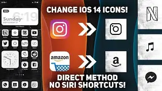 *Aesthetic* iOS 14 icons without Siri Shortcuts  Direct Method  + FREE iOS 14 Icon Pack