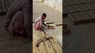 Bricks processing #brickwork #shortvideo #clay