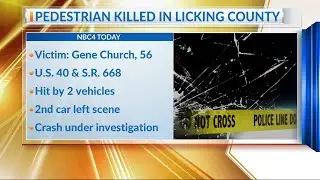 Pedestrian killed on U.S. 40 in Licking County