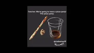 School pizza party be like this #art #digitalart #procreate #funny #memes #relatable #food #trending