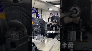 Double-headed CNC lathe pneumatic chuck, center-driven  spindle chuck, long shaft workpiece clamping