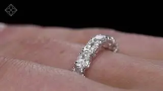 HG74 - Platinum Elisa Asscher Cut Diamond Eternity Ring