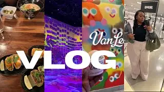 VLOG | ARTECHOUSE DC | BDAY SHOPPING | RAMEN DATE AGAIN | NEW ICE CREAM SHOP | WandaThaGoddess