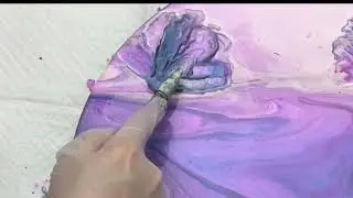 WOW RESULTS using #artistloft Ready Mix Pouring Paints. Swipe Technique Lavender Serenity
