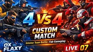 Free Fire 4v4 Custom Match | Intense Team Battle | Fair Gameplay 😎