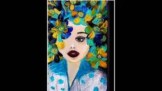 How To Paint # Abstract Realism #acrylicflowers #painting #acrylicpainting