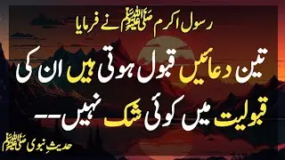 3 prayers are definitely accepted | FARMAN E RASOOL ﷺ | urdu hadees 