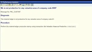 7. ML is not productive for any valuation area of company code KRIP