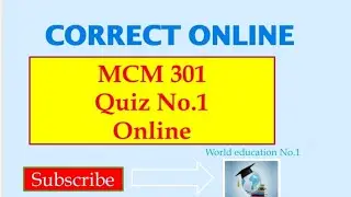 MCM 301 quizes