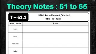 #13 -  Notes - Theory - 61 to 65  | COPA | Easy to Write | Easy for Read | ITI College