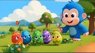 Five Color Eggs Counting Song 🥚🌈 | Monkey & Sparrows | Learn Numbers 1&ndash;5 | Kids Rhyme
