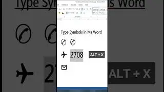 Phone   Email Symbol in ms word   Microsoft word short Keys   Ms Word symbols