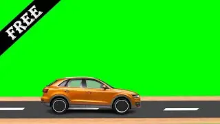 Car On The Road Animation | No Copyright Videos | Green Screen Production