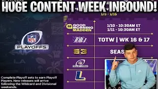 HUGE CONTENT WEEK INBOUND! CONTENT SCHEDULE! PLAYOFFS, SEASON 3, AND MORE! | MADDEN 23 ULTIMATE TEAM