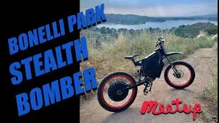 Mag Lab ebike meetup ride Bonelli Park Stealth Bomber electric motorbike 72v 40ah 8kw motor