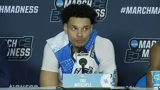 Tre Mitchell and Antonio Reeves - NCAA Tournament: Oakland Postgame