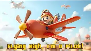 🛩️🌤️ Flying High, I&rsquo;m a Pilot! - Airplane Adventure Song for Kids ✈️🎶
