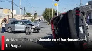 Accidente deja un lesionado en el fraccionamiento La Fragua