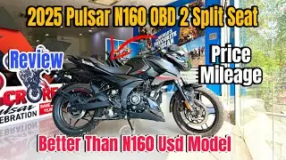 2025 Bajaj Pulsar N160 Obd 2 Split Seat Model Review || Price | Mileage || N160 Without Usd Model